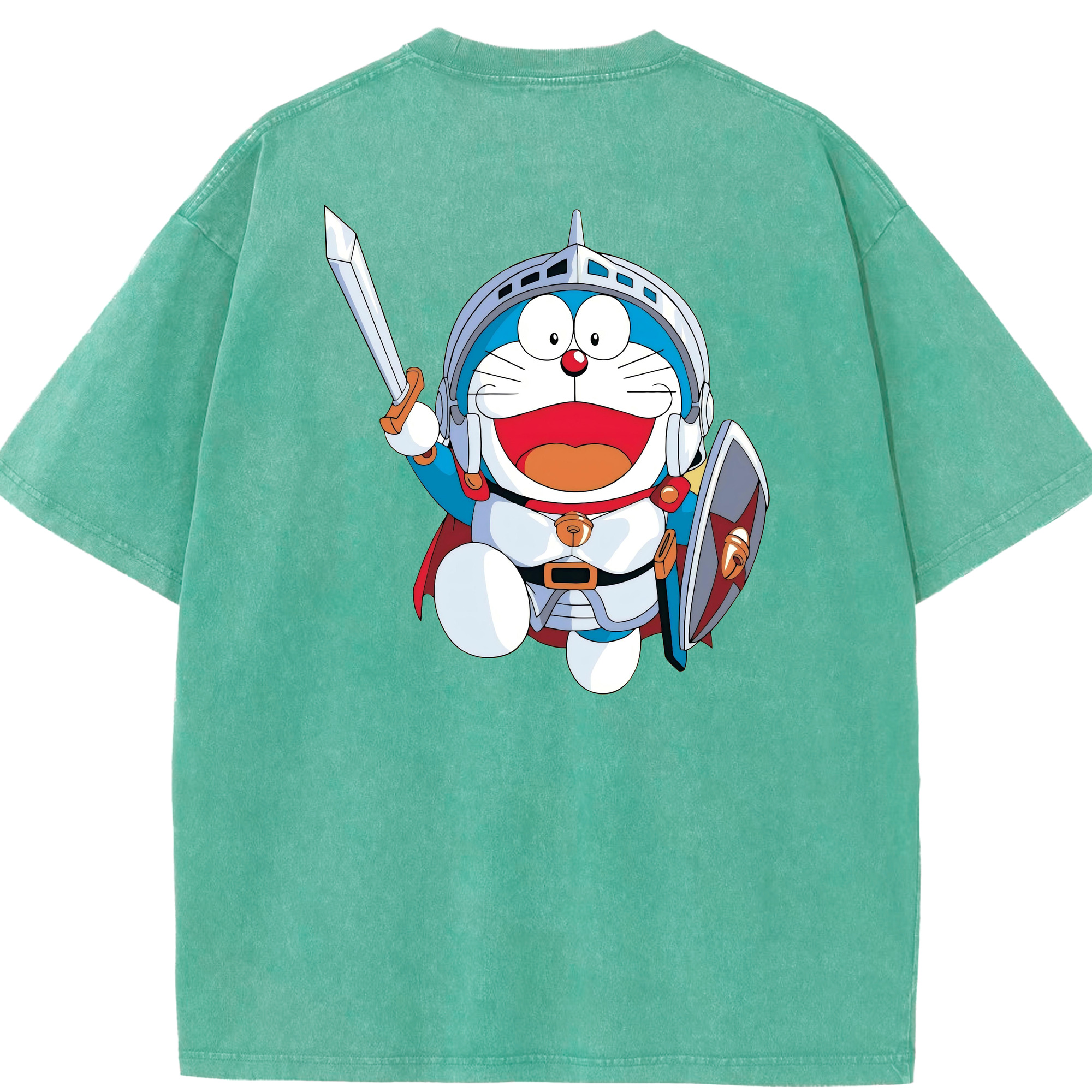 （画像用） ドラえもん Doraemon 綿100% ヴィンテージ風 半袖Tシャツ（背面プリント）
